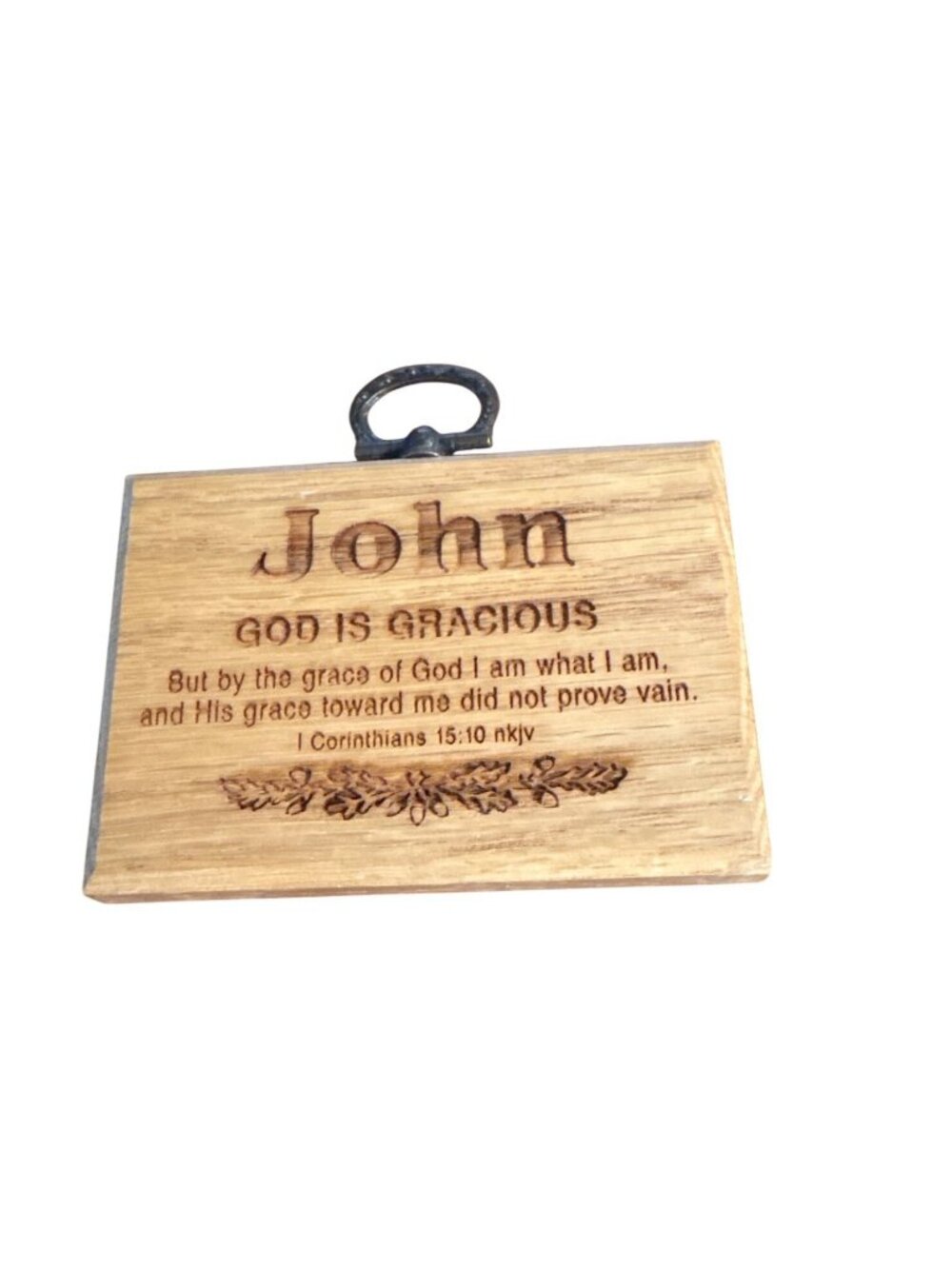 VTG Rustic Wooden Hanging Plaque John Inspirational Name Bible Verse - Picture 5 of 5